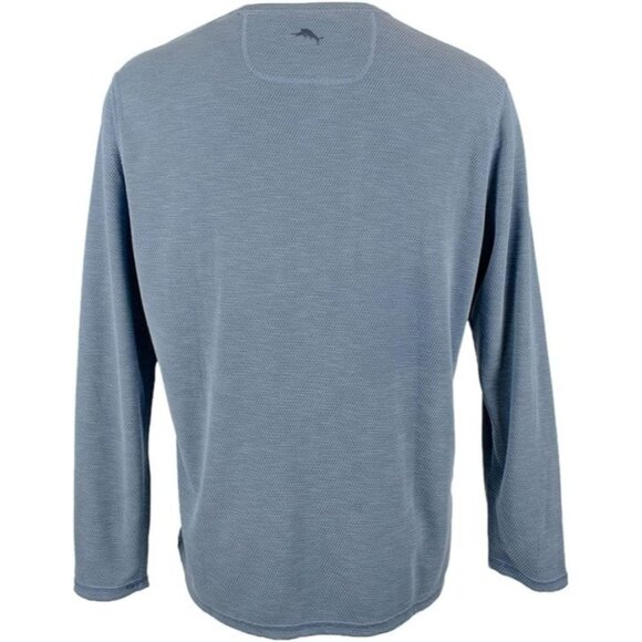 Tommy Bahama Flip Sky IslandZone Reversible Long Sleeve Tee Men’s S Ocean Deep - Picture 3 of 5